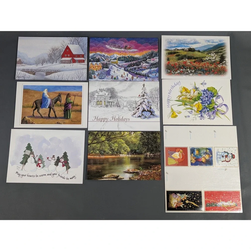 Vintage Fantus Religious Christmas Greeting Cards Lot 16 Count No Envelopes